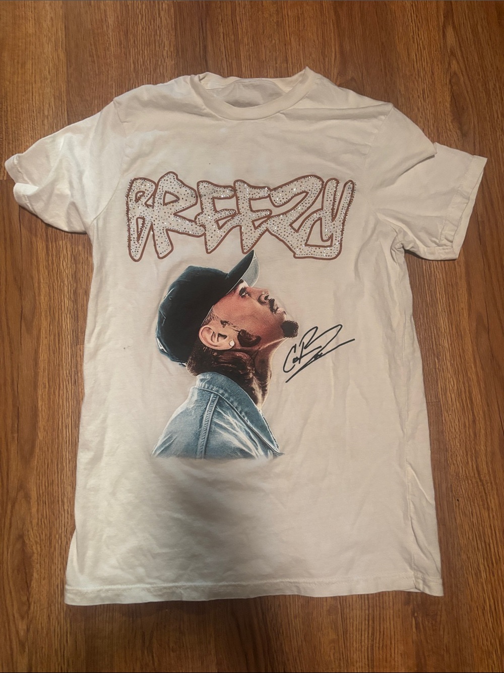 Men's White Graphic Crewneck T-Shirt - Signature Portrait Design